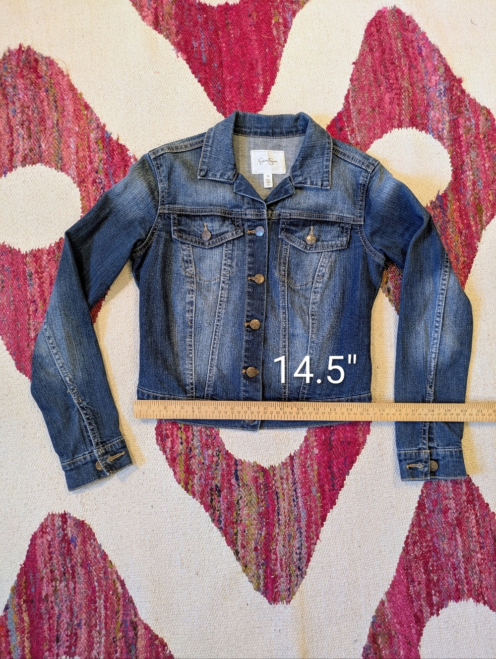 Jessica Simpson Cropped Jean Jacket - Picture 5 of 7